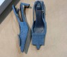 Женские текстильные туфли Jacquemus синие джинсовые 2025