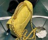 Женская кожаная сумка Chanel желтая 18х12х5 см 2025