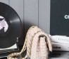 Женская текстильная сумка Chanel бледно-розовая 20 см 2025