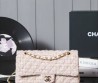 Женская текстильная сумка Chanel бледно-розовая 20 см 2025