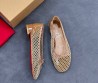 Женские плетеные туфли Christian Louboutin бежевые 2025
