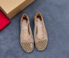 Женские плетеные туфли Christian Louboutin бежевые 2025