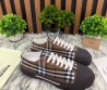Мужские текстильные кеды Burberry коричневые в клетку 2025