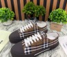 Мужские текстильные кеды Burberry коричневые в клетку 2025