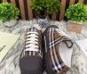 Мужские текстильные кеды Burberry коричневые в клетку 2025