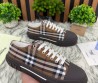 Мужские текстильные кеды Burberry коричневые в клетку 2025