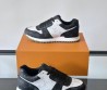 Мужские кожаные кроссовки Louis Vuitton Run Away черные с белым 2025