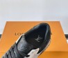 Мужские кожаные кроссовки Louis Vuitton Run Away черные с белым 2025