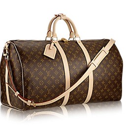 Кожаная дорожная сумка Louis Vuitton Keepall Brown