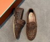 Женские плетеные лоферы Loro Piana Leon коричневые 2025