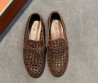 Женские плетеные лоферы Loro Piana Leon коричневые 2025