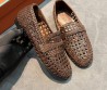 Женские плетеные лоферы Loro Piana Leon коричневые 2025