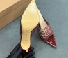 Женские текстильные мюли Gianvito Rossi бордовые с острым носком каблук 8,5 см 2025