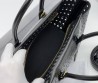 Женская кожаная сумка Alaia черная с перфорацией 20х13,5х10 2025