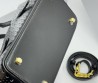 Женская кожаная сумка Alaia черная с перфорацией 20х13,5х10 2025