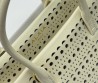 Женская кожаная сумка Alaia бежевая с перфорацией 20х13,5х10 2025