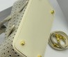 Женская кожаная сумка Alaia бежевая с перфорацией 20х13,5х10 2025