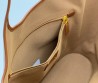 Женская кожаная сумка Prada 34х23х16 коричневая 2025