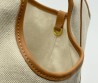 Женская текстильная сумка Prada 34х23х16 бежевая 2025