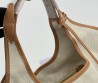 Женская текстильная сумка Prada 34х23х16 бежевая 2025