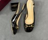 Женские кожаные туфли Gucci черные лакированные с пряжкой 2025