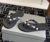 Женские резиновые шлепанцы Balenciaga черные с металлическими украшениями 2025