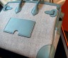 Женская комбинированная сумка Hermes Birkin Cargo голубая 25 см 2025