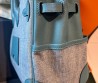 Женская комбинированная сумка Hermes Birkin Cargo голубая 25 см 2025