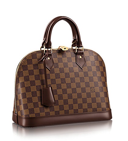 Женская кожаная сумка Louis Vuitton Alma Brown.