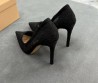 Женские текстильные туфли Gianvito Rossi черные каблук 8,5 см 2025