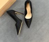 Женские текстильные туфли Gianvito Rossi черные каблук 8,5 см 2025