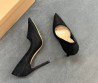 Женские текстильные туфли Gianvito Rossi черные каблук 8,5 см 2025