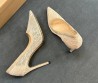 Женские текстильные туфли Gianvito Rossi бежевые каблук 8,5 см 2025
