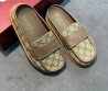 Женские комбинированные мюли Gucci серые с коричневым 2025