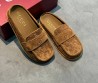 Женские замшевые мюли Gucci коричневые 2025