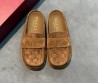 Женские замшевые мюли Gucci коричневые 2025