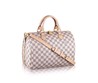 Женская кожаная сумка Louis Vuitton Speedy White