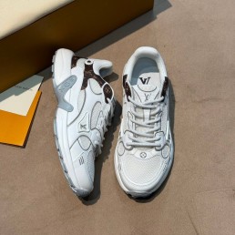 Женские комбинированные кроссовки Louis Vuitton белые 2025