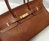 Женская кожаная сумка Hermes коричневая 40х20х19 2025