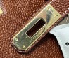Женская кожаная сумка Hermes коричневая 40х20х19 2025