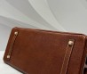 Женская кожаная сумка Hermes коричневая 40х20х19 2025