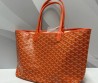 Женская кожаная сумка Goyard оранжевая 35х27х16 2025