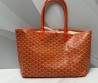 Женская кожаная сумка Goyard оранжевая 35х27х16 2025