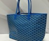 Женская кожаная сумка Goyard синяя 35х27х16 2025