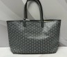 Женская кожаная сумка Goyard темно-серая 35х27х16 2025