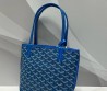 Женская кожаная сумка Goyard синяя 20х20х11 2025