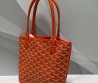 Женская кожаная сумка Goyard оранжевая 20х20х11 2025