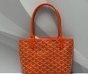 Женская кожаная сумка Goyard оранжевая 20х20х11 2025