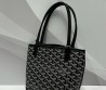 Женская кожаная сумка Goyard черная 20х20х11 2025