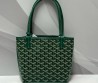 Женская кожаная сумка Goyard зеленая 20х20х11 2025